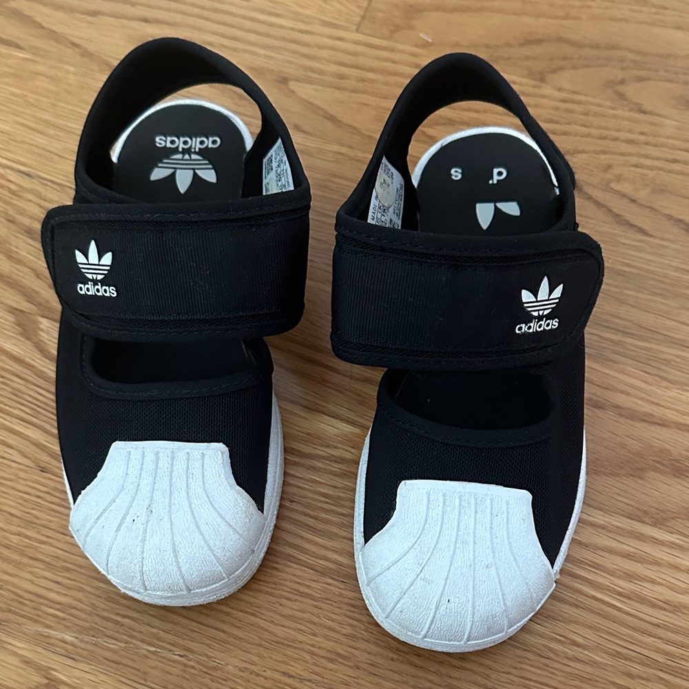 Adidas Kids Black and White Sneakers